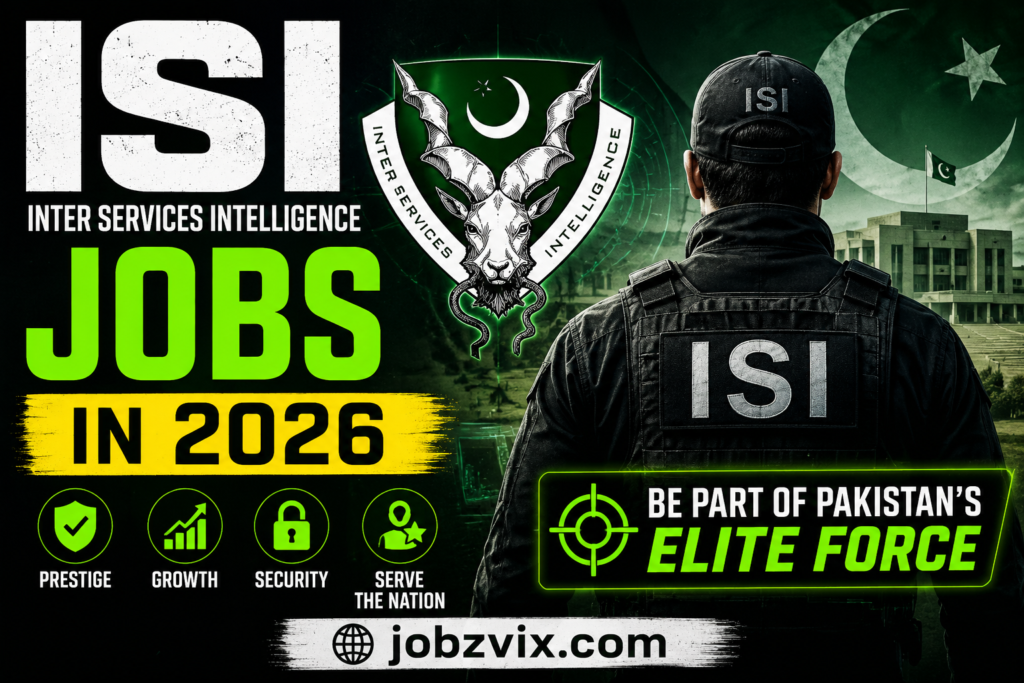 Inter Services Intelligence ISI Jobs in 2026