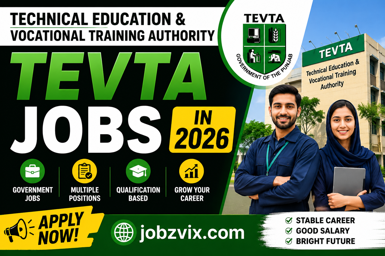 Technical Education & Vocational Training Authority TEVTA Jobs in 2026