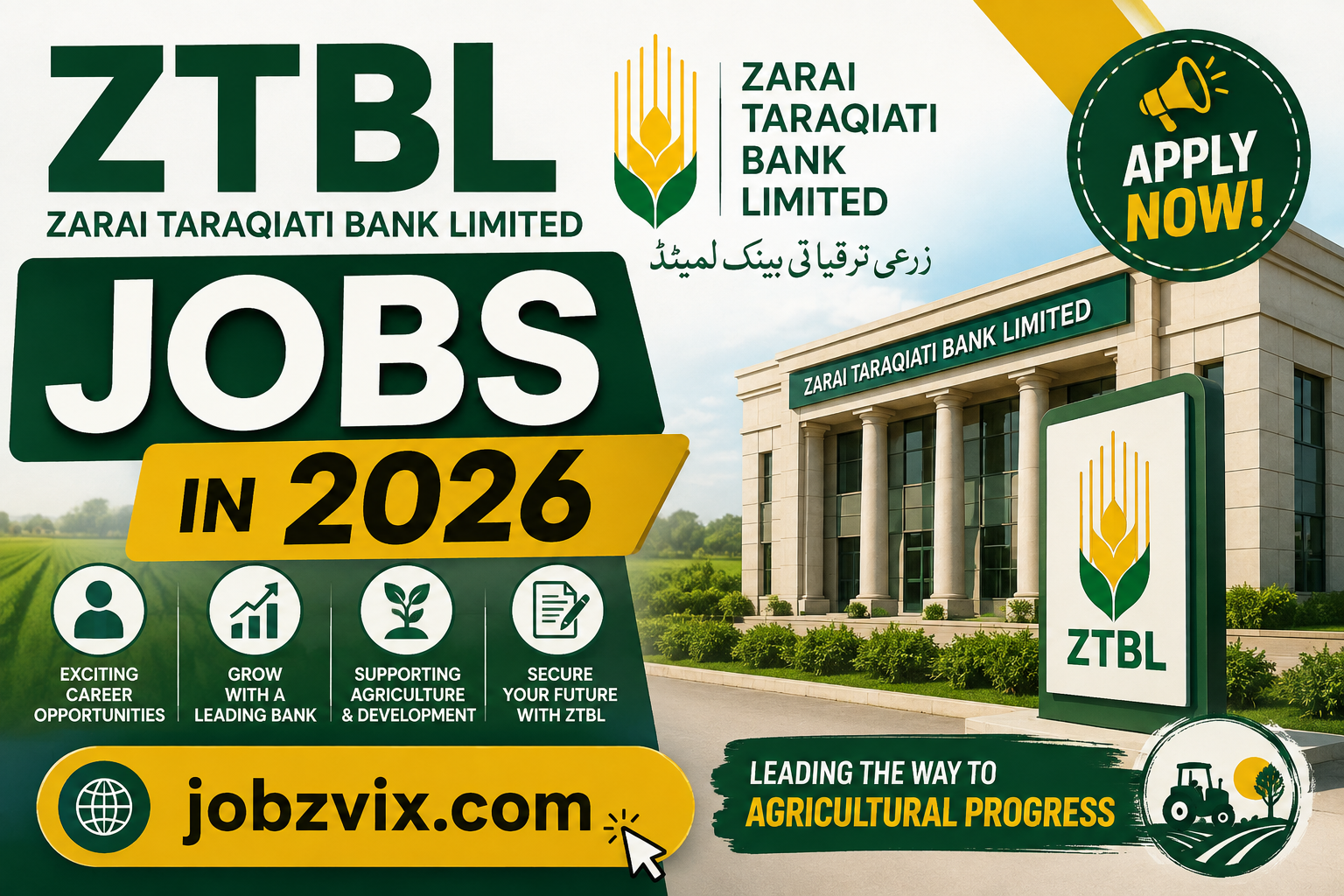 Zarai Taraqiati Bank Limited ZTBL Jobs in 2026
