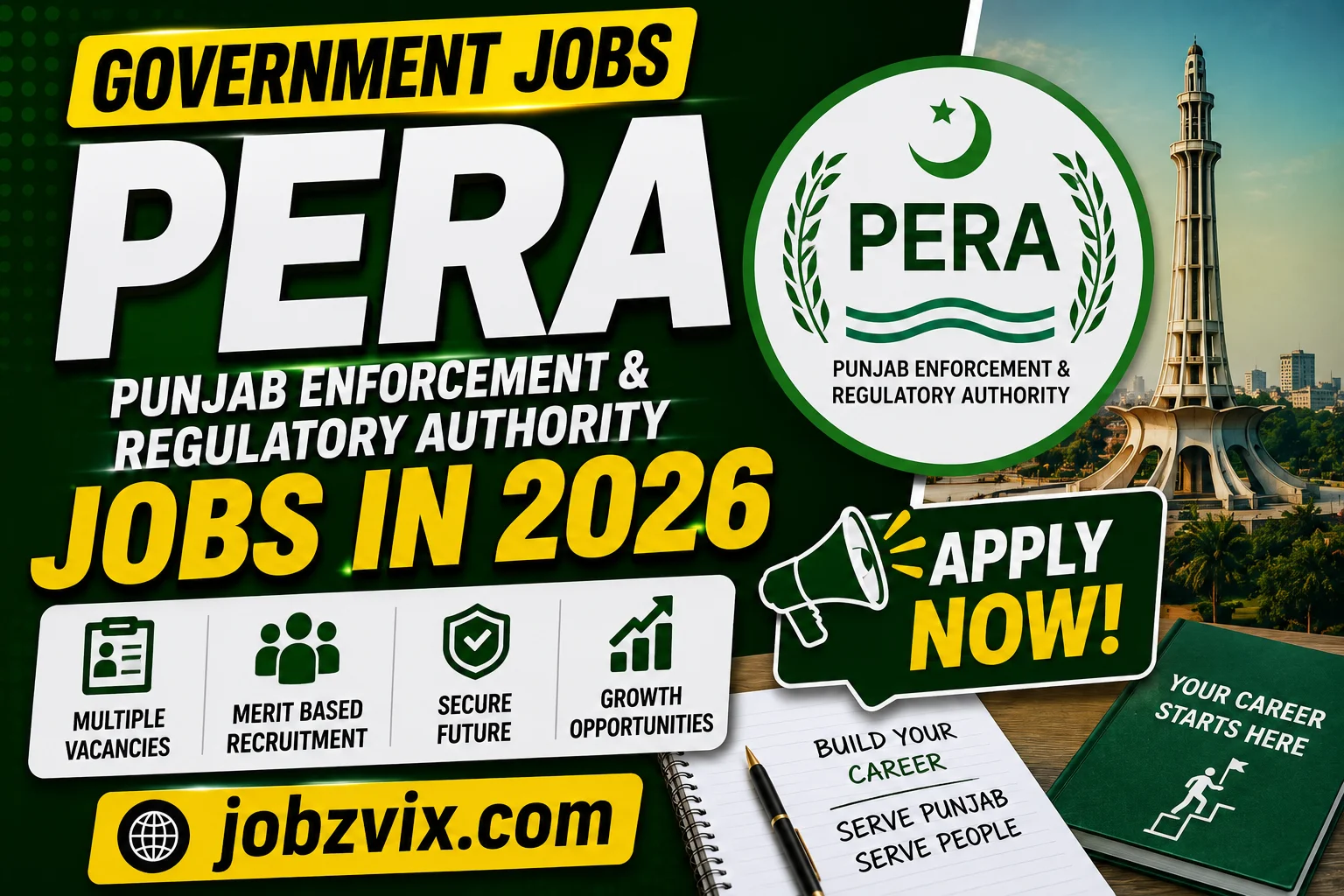 Punjab Enforcement & Regulatory Authority PERA Jobs in 2026