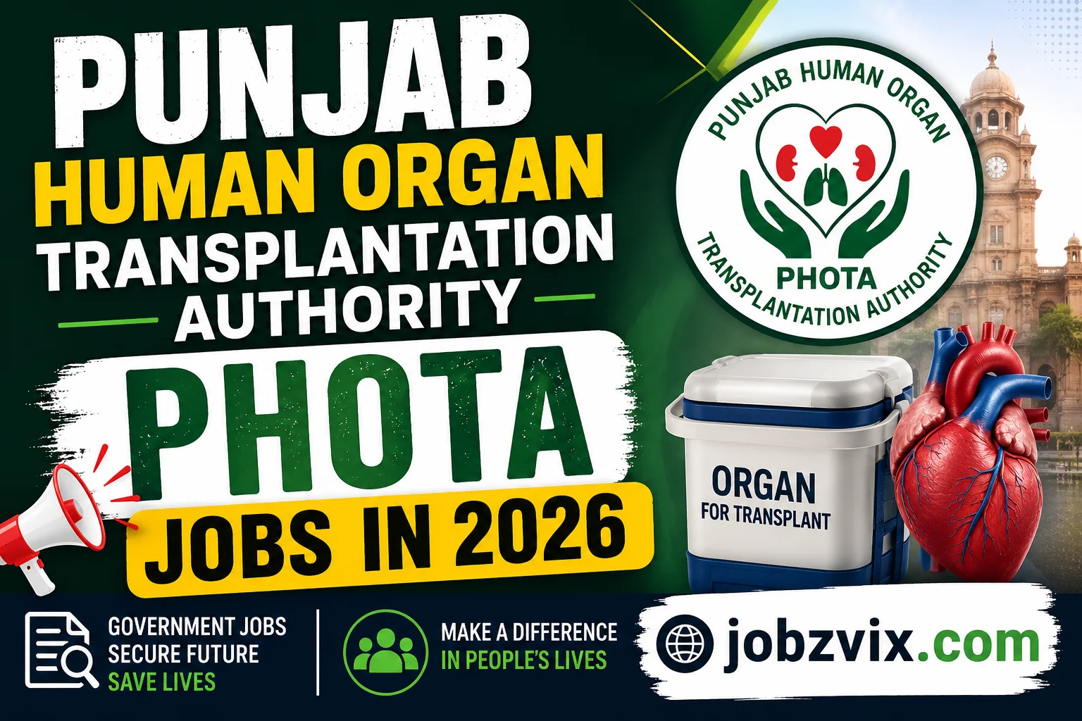 Punjab Human Organ Transplantation Authority PHOTA Jobs in 2026
