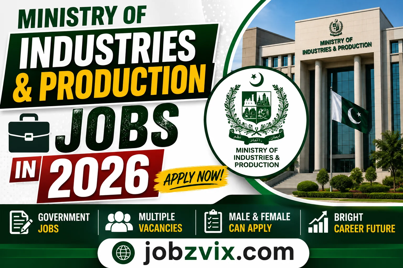 Ministry of Industries and Production Jobs in 2026
