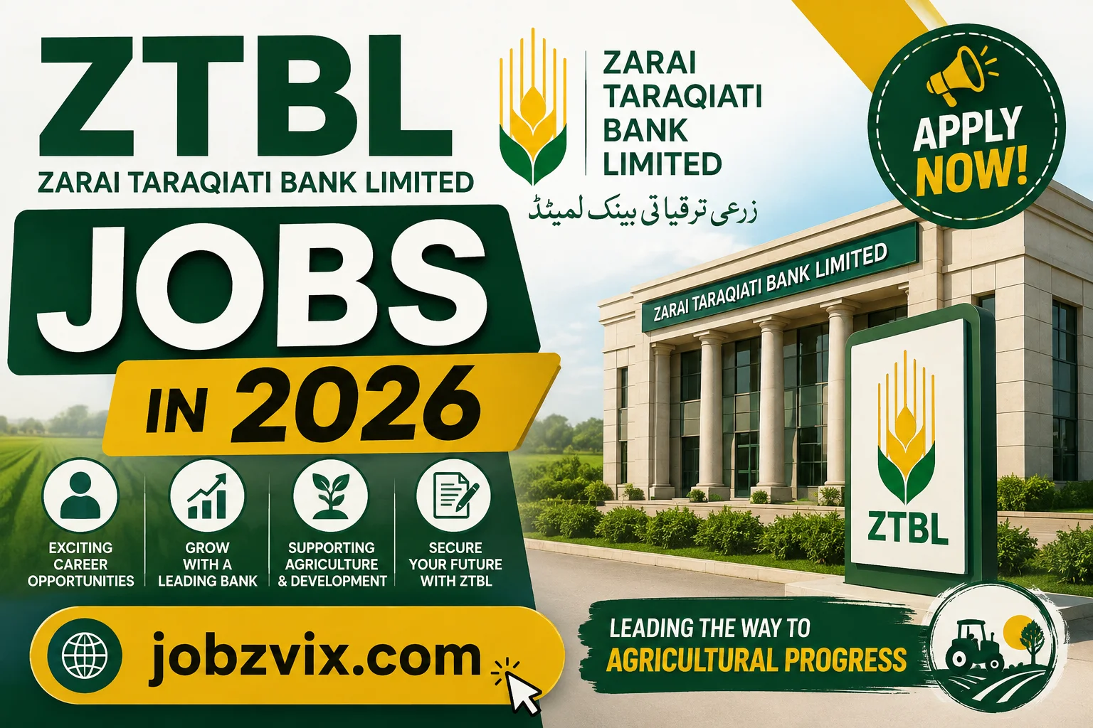 Zarai Taraqiati Bank Limited ZTBL Jobs in 2026